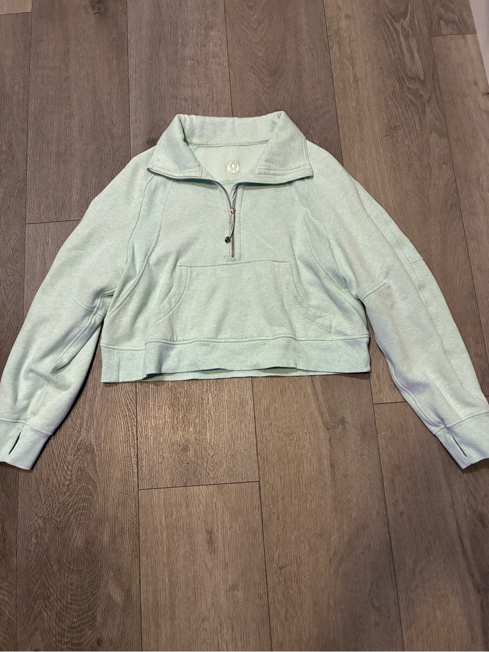 Lululemon Scuba Cropped Oversized  Funnel Neck Half Zip